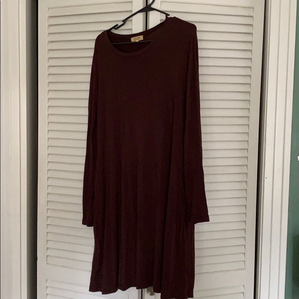 Mid length brown dress